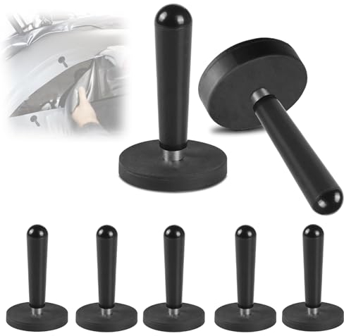 LEKEFETO 8 Stück Auto Montagemagnet: Verpackungs Gripper Magnethalter, Montagemagnette Magnet, Folierungs Werkzeug für Folieren Folie, Car Wrapping, Auto Folie DIY, Auto Folie Wrap, Schwarz