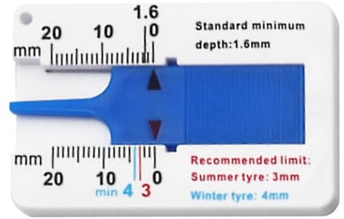 Reifen Profiltiefenmesser, Kunststoff Reifenprofil Tiefenmesser?Reifenprofiltiefenmesser Schlüsselanhänger, Tyre Tread Depth Gauge Für Auto, Motorrad, Van, LKW,Wohnwagen