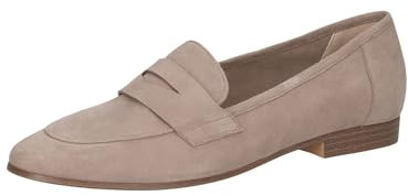 CAPRICE Damen Slipper aus Leder Elegant, Braun (Mud Suede), 37 EU