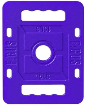 Color Coated Ruck Plate, 2-Inch Cast Iron Ruck Plate Weight for Rucking, Swings, Squat, Deadlift, Solid Cast Iron Ruck Plates for Strength Training, Weightlifting, 15, Single