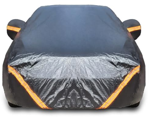 Autoabdeckung für VW UP/T-ROC/Taigo/EOS/T4/Touran/Polo|Wetterfeste, UV-beständige, staubdichte, Winddichte, Allwetter-Schutzplane(Black,Taigo)