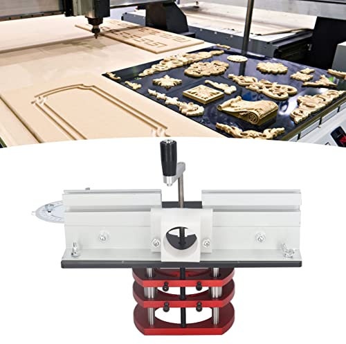 Router Lift Kit, Universal Woodworking Table Base Plate Router with Top Plate Router Lifting Base Slotting Trimming Chamfering Table Top for Engraving, Slotting, Trimming (Black)