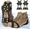 WeiaiziY Spikes für Schuhe Winter, Schuhspikes Schnee und EIS Anti Rutsch, Spikes Schuhe Schuhkrallen mit 10 Zähne, Schuh Spikes Grödel Steigeisen Ice Grips Klampen Eisspikes für Damen und Herren