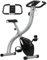 SPORTNOW Vélo d'appartement pliant, vélo de fitness, vélo d'intérieur 8 niveaux de résistance magnétique, selle réglable, poignées, écran LCD multifonction, support tablette, acier gris