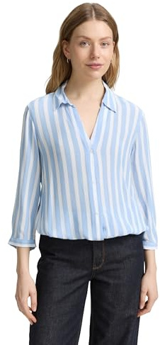 Tom Tailor Damen 1047179 Regular Fit Bluse in Knitter-Optik (1er Pack)