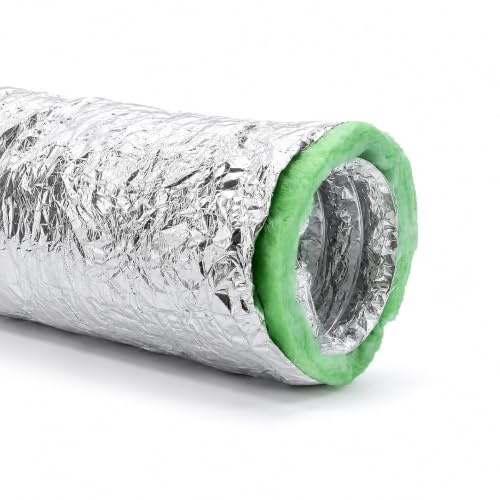 Whisper - Isolierter flexibler Lüftungsschlauch - Aluminium - Ø 160 mm - 1 Meter - Thermo- & Geräuschisolierung