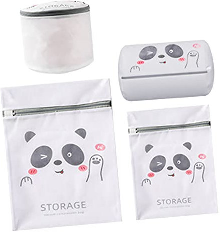 TOGEVAL Lot de 4 Paquet à Linge en Maille Paquet à Linge pour Vêtements Délicats Polyester Anti- pour sous-Vêtements Lingerie Machine à Laver