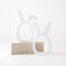 2 Stück Osterhase Modern Deko Osterdeko Hase aus Holz Ostern Deko Tich Weiß Ostereier Osterfeko Ostergeschenk tischdeko Ostern