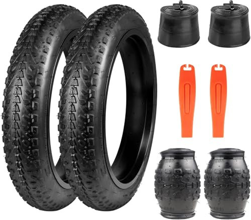 ZUKKA Juego de 2 neumáticos de bicicleta Fat Bike Tires 20 x 3,0 pulgadas, abrigo 76-406 Plus, 2 unidades, 20 x 3,0 pulgadas, compatible con neumáticos de bicicleta eléctrica/bicicleta de montaña