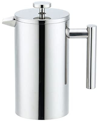 XAGMODSHN French Press Coffee Maker 304 Grade Stainless Steel Double Wall Insulated Coffee Presses for Home Office Dishwasher Safe