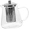 Zerodeko Tetera De Vidrio Borosilicato Con Filtro De Té Diseño Transparente y Minimalista Para Preparar Infusiones Casa