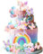 LaVenty Pony Unicorn Cake Decoration Pony Birthday Decoration Rainbow Cake Topper Unicorn Party Favors Rainbow Birthday Cake Decoration for Girl