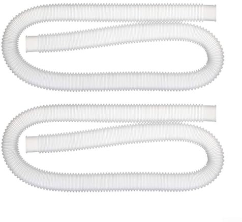 Jonikuper Tuyau de rechange pour pompe de filtre de piscine, connecteur spiralé de 3,2 cm, convient pour système de piscine hors sol, design étanche, longueur : 290 cm (blanc)