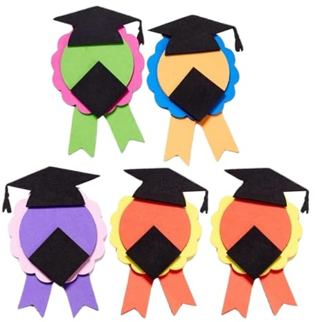 Anneome 5 Sätze DIY Medaillen Bastelset für Sicheres Material Kreatives Basteln Medaillen als für Kindergeburtstage Basteln Junge Mädchen Spaß Feinmotorik Zufällige Farbe