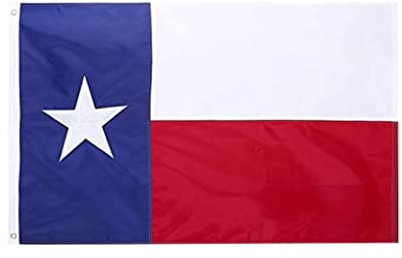 Ameble Bandiera del Texas Cucita Bandiera Federale e Nazionale del Texas Banner da Appendere in Poliestere 90x150 cm.