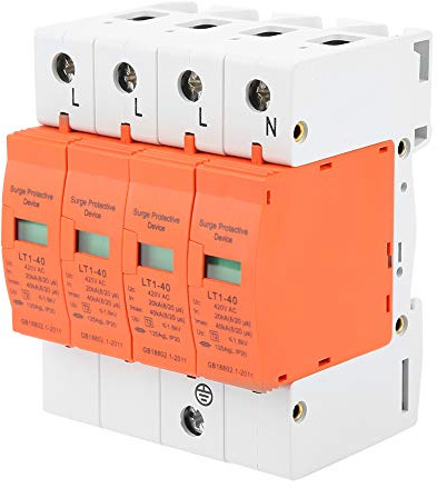 Socobeta Dispositivo Descargador Doméstico 420vCA 4P 40kA con Instalación de Riel Guía para una Operación Simple para Electricistas y Técnicos