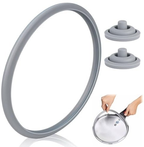 3 x Guarnizioni Pentola a Pressione per WMF Perfect, Anello 22cm, Sostituto per WMF Silit Sicomatic 3L/4,5L/6,5L/8,5L (1 Anello + 2 Guarnizioni Segnale Cottura)