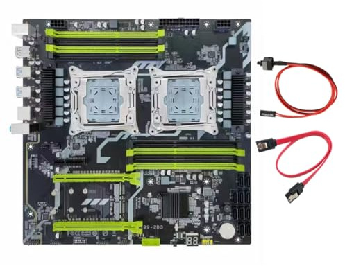 Wesafrae X99 Motherboard Dual-Socket LGA2011-3 Support M. 2 NVMe Gigabit Ethernet 8x DDR3 Up to Maximum 256GB X992D3