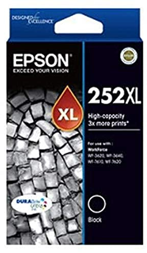 Epson C13T253192 Black Ink Cartridge - for Printers (Original, Pigment Based Ink, Black, WorkForce WF-7620, WorkForce WF-7610, WorkForce WF-3640, WorkForce WF-3620. 0, High Performance (XL))