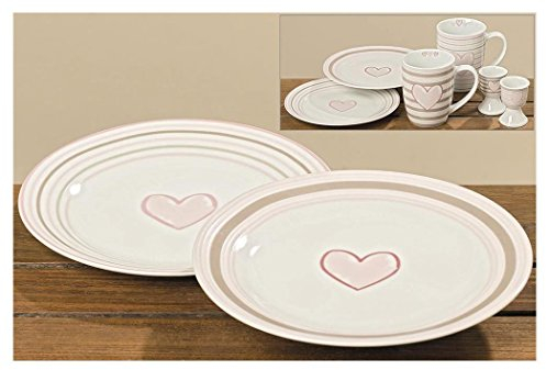 BOLTZE Frühstücksteller Lea Herz d 19 cm 2er Set