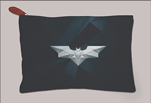 Paper Plane Design Pochette en toile multifonction pour voyage, cosmétique, bureau, papeterie, gadgets, argent, sac à main. - Design 44, Batman Logo-2, S, Lot de 1, Batman Logo-2, S, 1 pièce