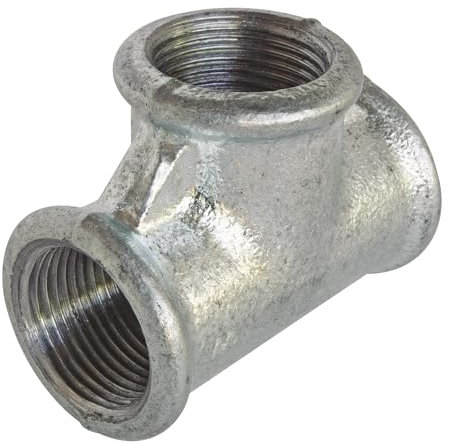 SOMATHERM FOR YOU, Té égal triple femelle 33/42 en fonte galvanisée N° 130 - Raccords résistants à la corrosion, adaptés pour eau chaude et froide, compatible avec tous raccords galva