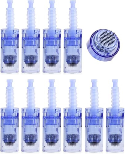 10 Pièces 36Pin Aiguilles de Cartouches de Remplacement pour Dr.pen Ultima A6, Dermapen Microneedling Cartouches pour Auto Derma Stylo (36 Épingles, 10Pcs)