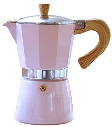 Gnali & Zani VEZ009/IND/PINK Espresso Maker, Aluminium, Pink