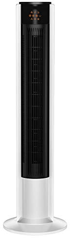 OUPAI Ventilatoren Turmventilator, leise 3-Gang-Oszillationsfunktion mit LED-Anzeige, Fernbedienung und programmiertem 7-Stunden-Timer ， Weiß 40W Schwingung Funktion