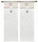 emmevi Paire de rideaux de fenêtre de porte intérieure, tissu maison shabby chic, modèle 60 x 150 cm, gris