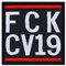 FCK CV19 Querdenker Patch zum annähen/aufbügeln | Demonstration Aufbügler Rebellion Aufnäher Protest Bügelbilder mit Spruch FUCK YOU Applikation für Demo-Schild - 60x60mm