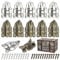 PERFETSELL 12 Kofferverschluss Silber Bronze Kistenverschluss Vintage Retro Schnappverschluss Hebelverschluss Antik Box Verschluss Verschlussriegel mit Schrauben für Kosmetikkoffer Toolbox Holzkiste