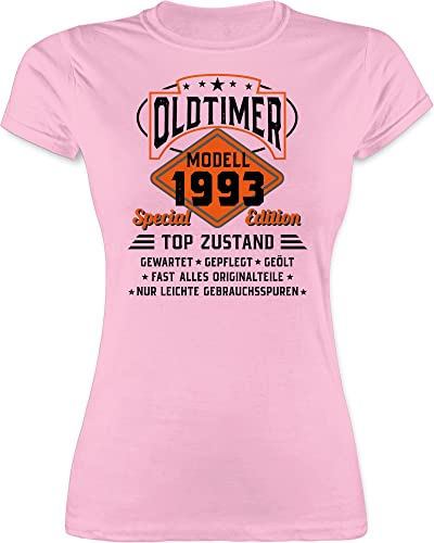Shirt Damen - 30. Geburtstag - Oldtimer Modell 1995 - schwarz - M - Rosa - 1992 Frauen Tshirt 30th Birthday Woman t-Shirt 30 1993 Shirts Frau persönliche Geschenke 30.Geburtstag t-Shirts t