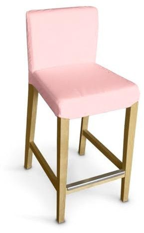 Dekoria Housse de chaise de bar de remplacement Henriksdal couverture courte pour modèle Henriksdal poudre rose
