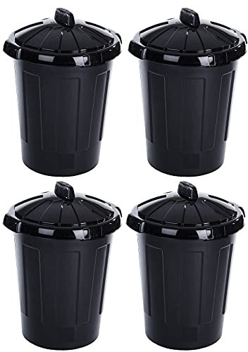 Easy Shopping® 80 Litre 80L Extra Large Black Plastic Dustbin Kitchen House Garden Storage Animal Feed Unit Bin with Clip Locking Lid (4)