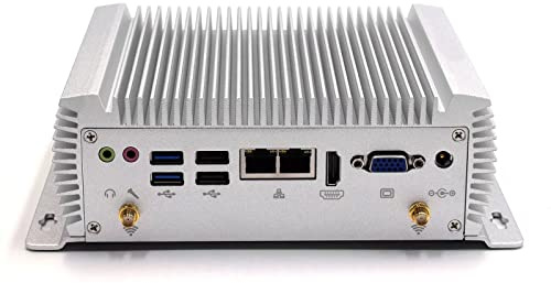 VENOEN lüfterlos Mini Industrial PC Barebone, Core i7 4500U, Desktop Computer, HD-MI, VGA, Gigabit LAN, RS232 Series COM Port, USB3.0, Dual Band WiFi, BT, Windows 10 pro, Rugged Case, Auto Power On