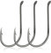 Dr.Fish 100 Stück Angeln Oktopus Haken Lebendköder Haken Schwarz Nickel Scharf Offset Surf Angeln Wels Barsch Angeln Haken Texas Drop Shot Rig Karpfen Bluegill Thunfisch Süßwasser Salzwasser #9/0