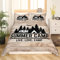 Homewish Camping-Bettwäsche 155 x 220 für Jungen, Kinder, Teenager, Camper-Bettwäsche, rustikaler Bettbezug im Landhausstil, altes Scheunentor, Heimdekoration, Bettbezug, mit 1 Kissenbezug