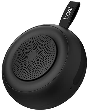 boAt Stone 135 Portable Wireless Speaker with 5W RMS Immersive Sound, IPX4 Water Resistance, True Wireless Feature, Up to 11H Total Playtime, Multi-Connectivity Modes(Active Black)