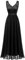 Gardenwed Robe Femme Soiree de Cocktail Longue pour Mariage Bal Promo Fête Demoiselle d'honneur Ceremonie Col en V sans Manches Black M