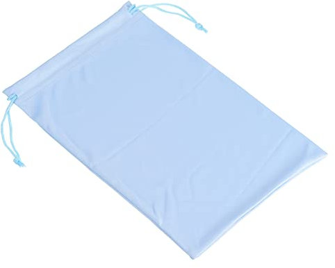 PATIKIL Ski Brillen Tasche Mikrofaser Schneebrille Abdeckung Weiche Aufbewahrung Hülle Kordelzug Tasche für Sonnenbrille Kamera Linsen Hellblau