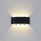 Neoglint Lampada da Parete Moderna a LED, 8 W Applique Senza Fili Impermeabile IP65, Soggiorno, Camera da Letto, Lampada da Muro per Interni ed Esterni, 4000K Luce Bianca Neutra-Nero