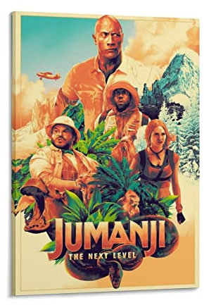 NANXIANG Jumanji The Next Level Movie Poster Bar Room Hintergrund Wand Leinwand Wandkunst Poster Deko Moder