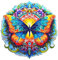 Funnli Holzpuzzles für Erwachsene und Kinder,Einzigartige Pflanze Holz-Puzzle (Mandala Schmetterling), Puzzle aus Pflanzen (S-20.7 * 20.2cm-90pcs)