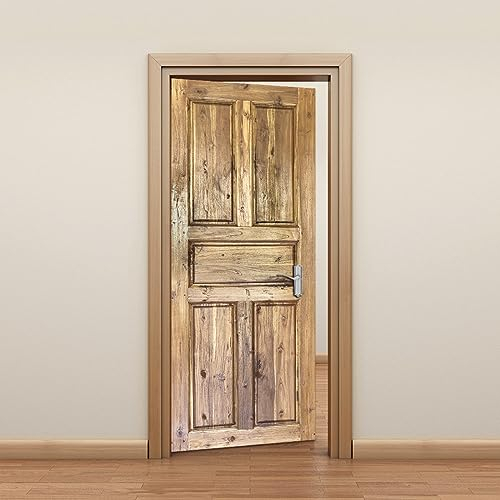 Türtapete Selbstklebend 80X200 Holz Türtapete Selbstklebend Türposter,Fototapete Selbstklebend 3D Pvc Türaufkleber Diy Türbild,Türfolie Poster Tapete