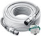 Premium 75ft XLR Male to Female Mic Cable - Heavy Duty 22AWG OFC, Shielded, Zinc Alloy Connectors, Metal Spring SR, White