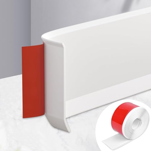Battiscopa in PVC, Battiscopa Bianco 10cm x 3 metri, Binario di Transizione del Gap nel Muro, Battiscopa Decorativi, Battiscopa PVC adatto a Soggiorno, Cucina, Camera da Letto