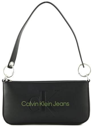 Calvin Klein Jeans Damen Schultertasche, Schwarz/dunkler Wacholder, Handtaschen