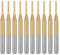 QUARKZMAN 10 Stück 1,2 mm Titanbeschichtete Hartmetallfräser Gravierfräser CNC-Fräser für PCB-Maschine, 1/8 Schaft