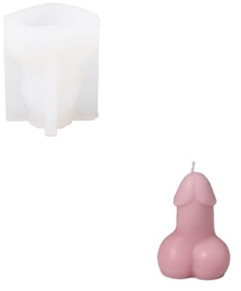 BOOWAN NICOLE Penis Kerze Silikonformen, Kerzenformen zum Gießen für Kerzenherstellung Handwerk Ornamente (LZ0677-2)